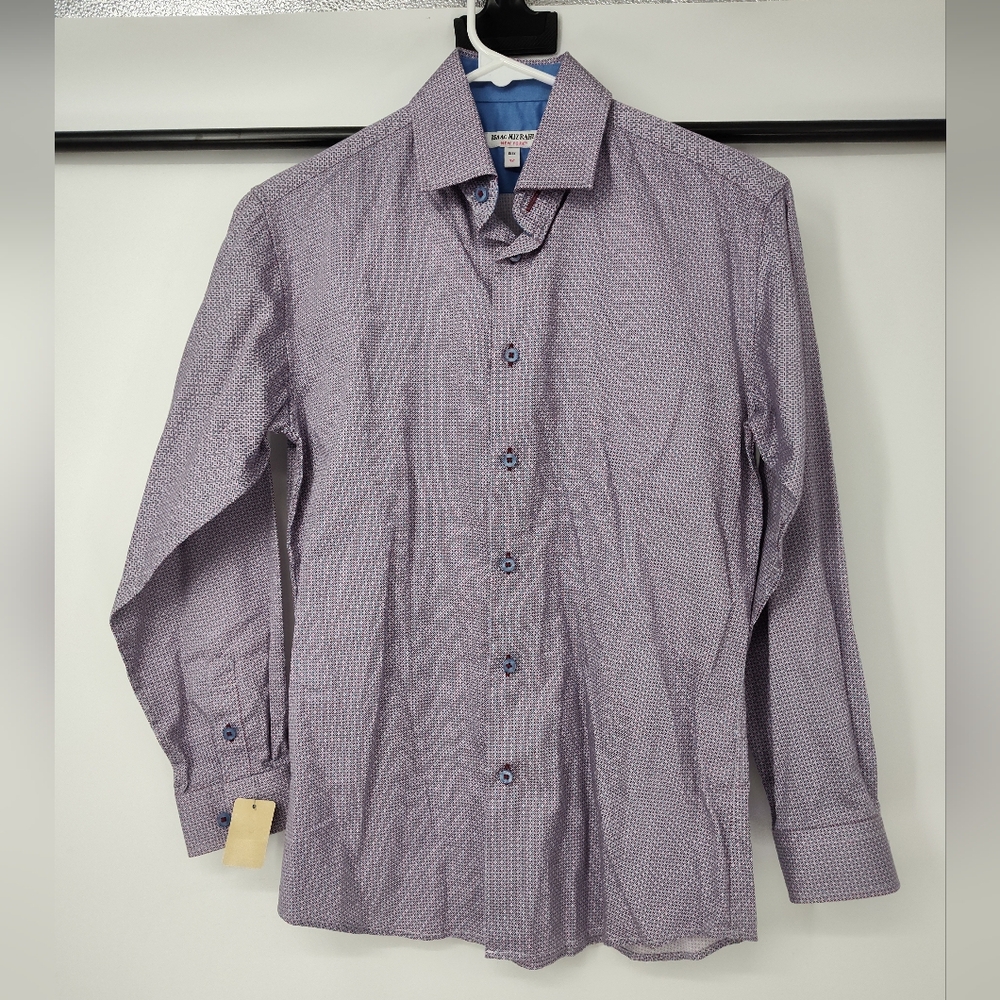 Isaac Mizrahi Kids Red/Blue Micro-Print Button-Down Shirt Size 12